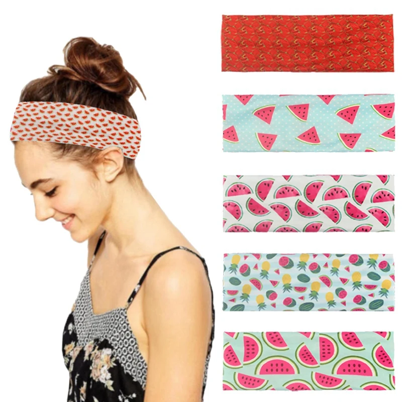 6 шт. спортивная повязка для йоги с принтом волос улицы бега впитывающая пот