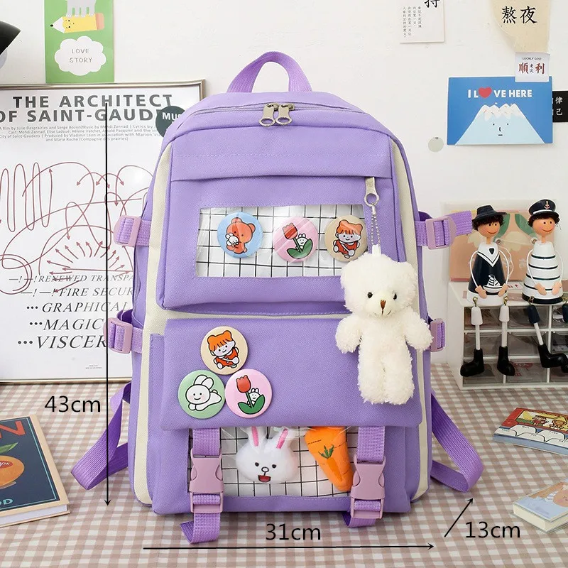 Cute Fashion Student Women Backpack Kawaii School Bags For Girls Classical Unisex Laptop Male Backpacks