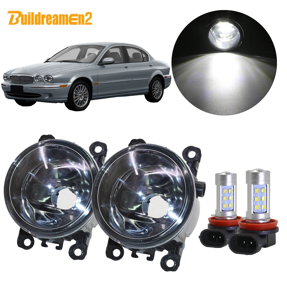 

Buildreamen2 For Jaguar X-Type (CF1) Saloon Car H11 Fog Light Kit Lampshade + Bulb 2001 2002 2003 2004 2005 2006 2007 2008 2009