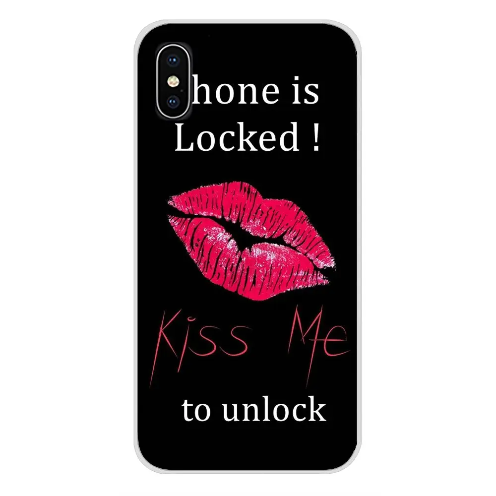 Разблокировка Стикеры губы аксессуары для телефона Чехлы Xiao mi 4 5 5s 6 A1 A2 5X6X8 9 Lite SE Pro