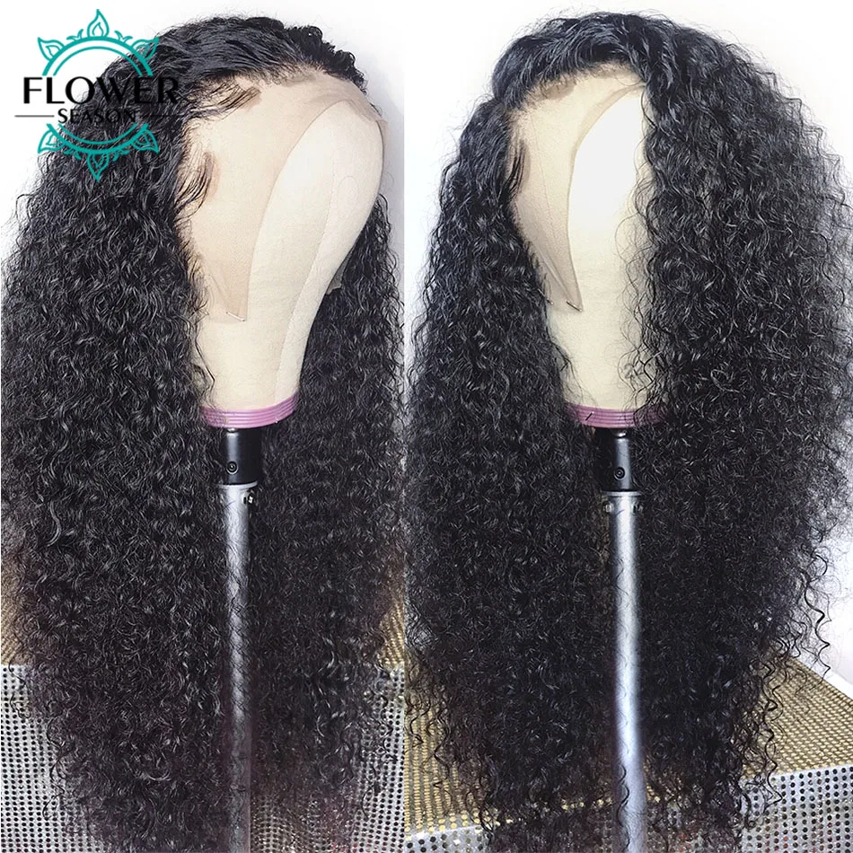 Beli Wig Depan Renda Keriting 13X6 HD Wig Rambut Manusia Renda Depan Keriting Renda Transparan Dengan Rambut Bayi Dipetik 150% Musim Bunga