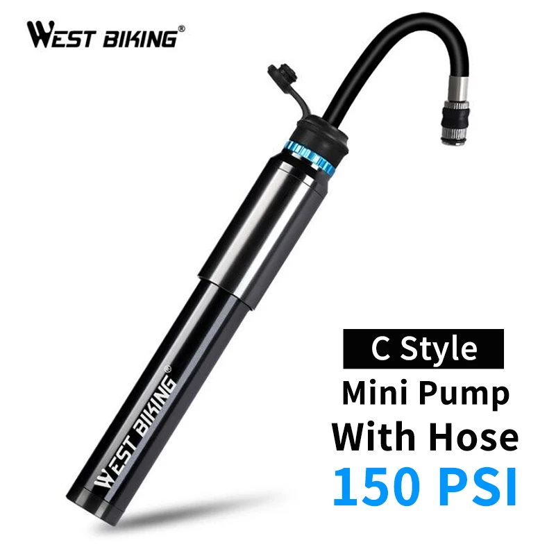 

WEST BIKING 89G Portable Mini Bicycle Pump MTB Mountain Bike Pump High Pressure Cycling Hand Air Pump Ball Tire Inflator