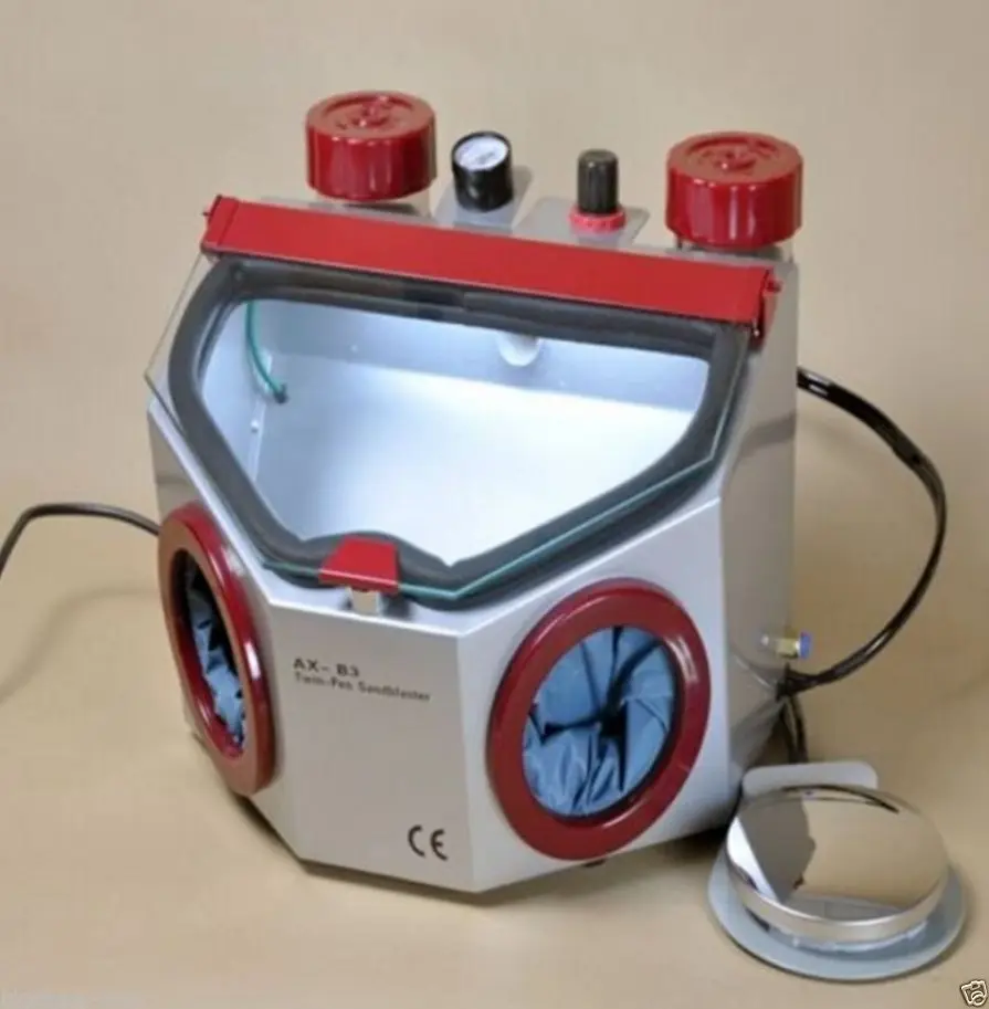 Dental Fine Blasting Unit Sandblaster Twin Pen Two Tank AX-B3 Twin Pencil CE ATT