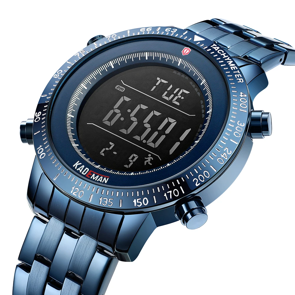 

KADEMAN Men Watch Casual Wristwatches New Arrival Luxury Stainless Steel Night Mode Calendar Chronograph Waterproof Erkek Saat