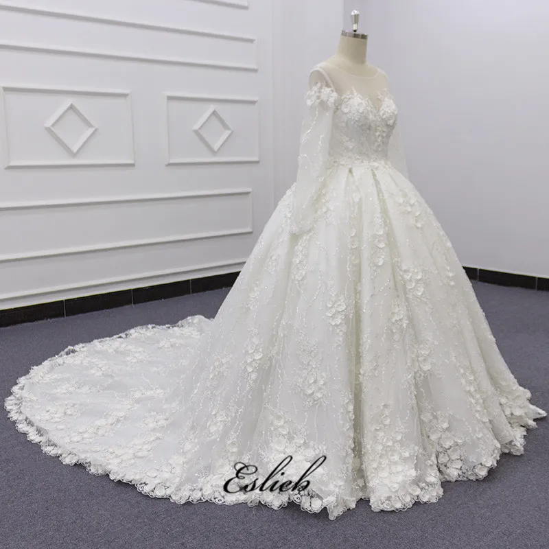 SJ105 реальное фото оптовая цена цвет слоновой кости о-образный вырез длинный рукав