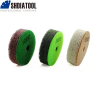 shdiatool 3pcsset 80mm sponge diamond polishing pads dia 3 inch sanding disc for softer stones marble sandstone polishing