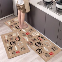 fashionable simple nordic stylewaterproof kitchen floor mat household carpet long strip door mat modern home decor