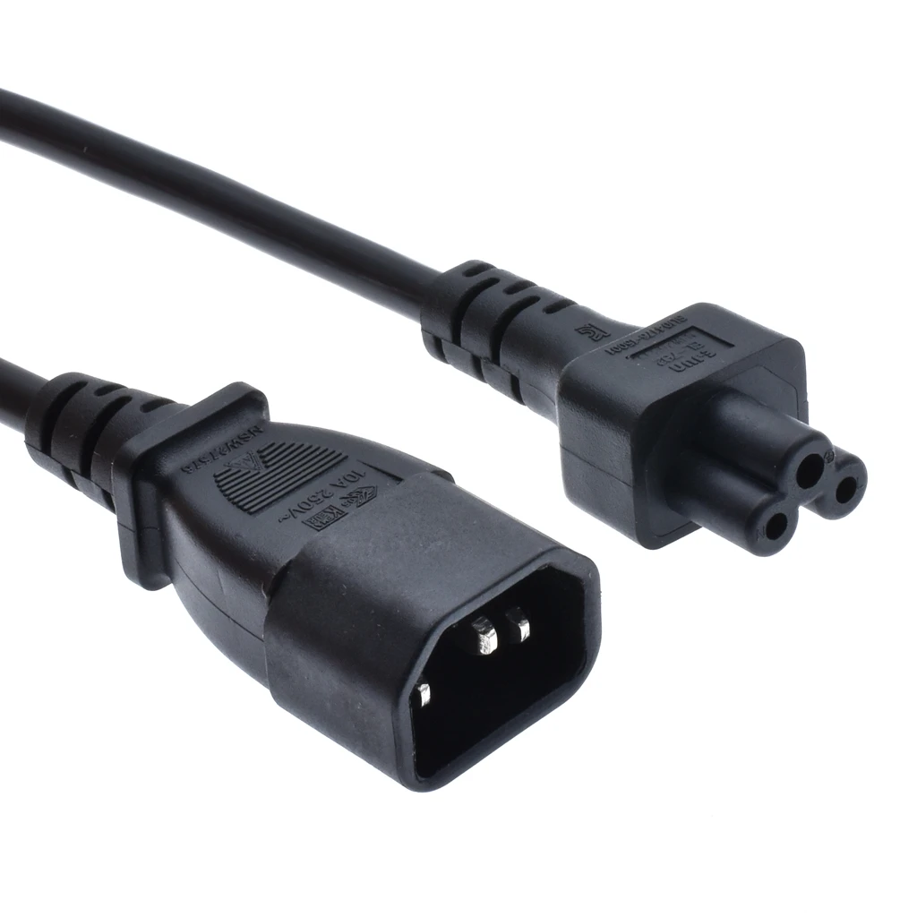 IEC 320 C14 штепсельная Вилка для C5 гнездовой Кабель адаптер 3 штырьковый штекер Micky.PDU