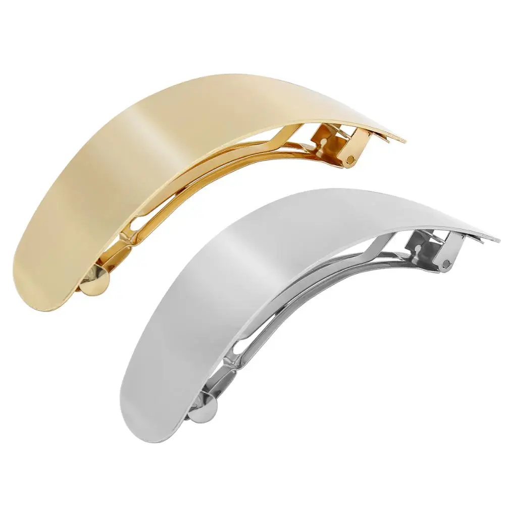 Простые корейские металлические заколки для волос женщин шпилька головной убор