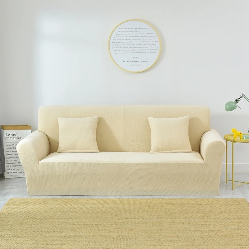 Вязаный жаккардовый толстый мягкий чехол для дивана спандекс стрейч