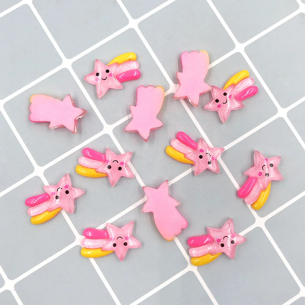 50 шт. глиттер метеоритный с плоской обратной стороной кабошон каваи Детские