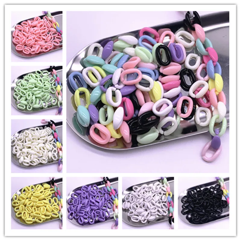 

30pcs 16*10mm Mixed Candy Light Color Acrylic Beads For kids Jewelry Making DIY Bracelets Necklace Jewelry Findings