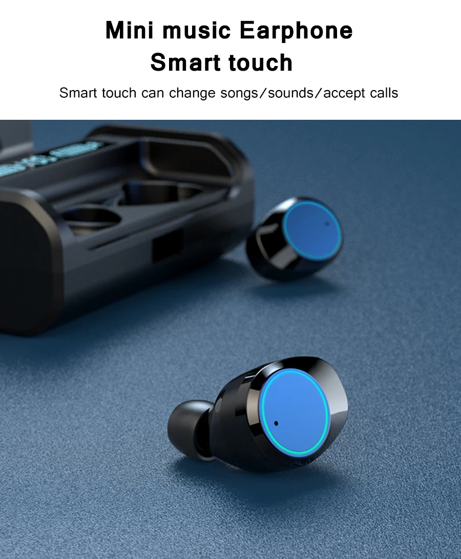 Bluetooth наушники G06 TWS с глянцевым внешним видом 9D бас объемный водонепроницаемый гарнитура удобные безболезненные беспроводные наушники