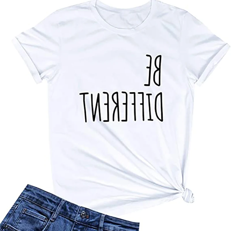 

Women Letter Printing Harajuku Women tshirts Hot Summer Simple white T-shirt For Lady Hipster Top Tee