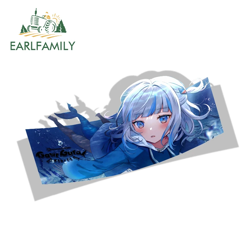

Виниловая наклейка EARLFAMILY для Gawr Gura, 13 см х 6,6 см
