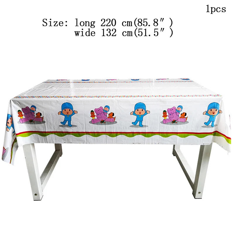 tablecloth Вечерние принадлежности POCOYO детская тематическая вечеринка на день рождения украшения новорожденного ребенка душ продукты украшения одноразовые чашки - Цвет: tablecloth