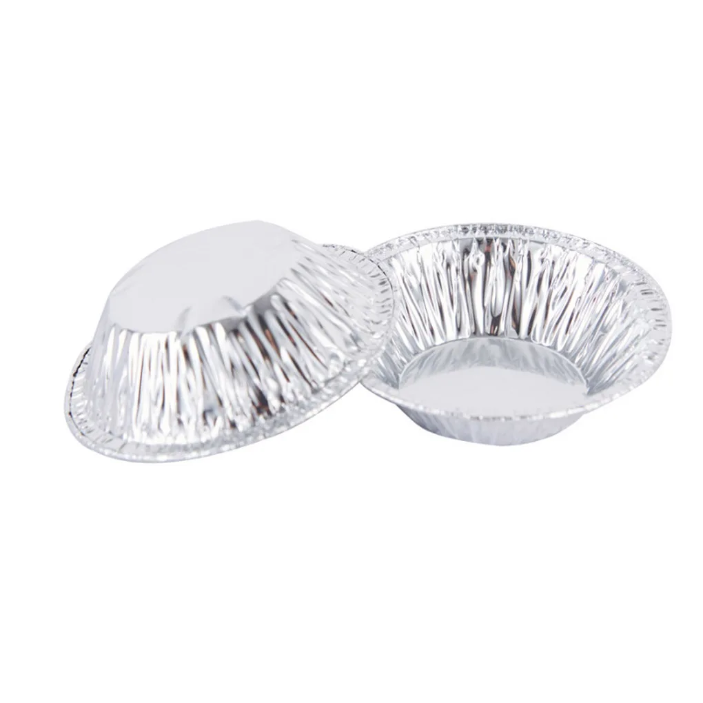 

100pcs Disposable Ripple Aluminum Foil Egg Tart Mold Flower Shape Cupcake And Muffin Baking Cup Tartlets Pudding Cupcake Mould