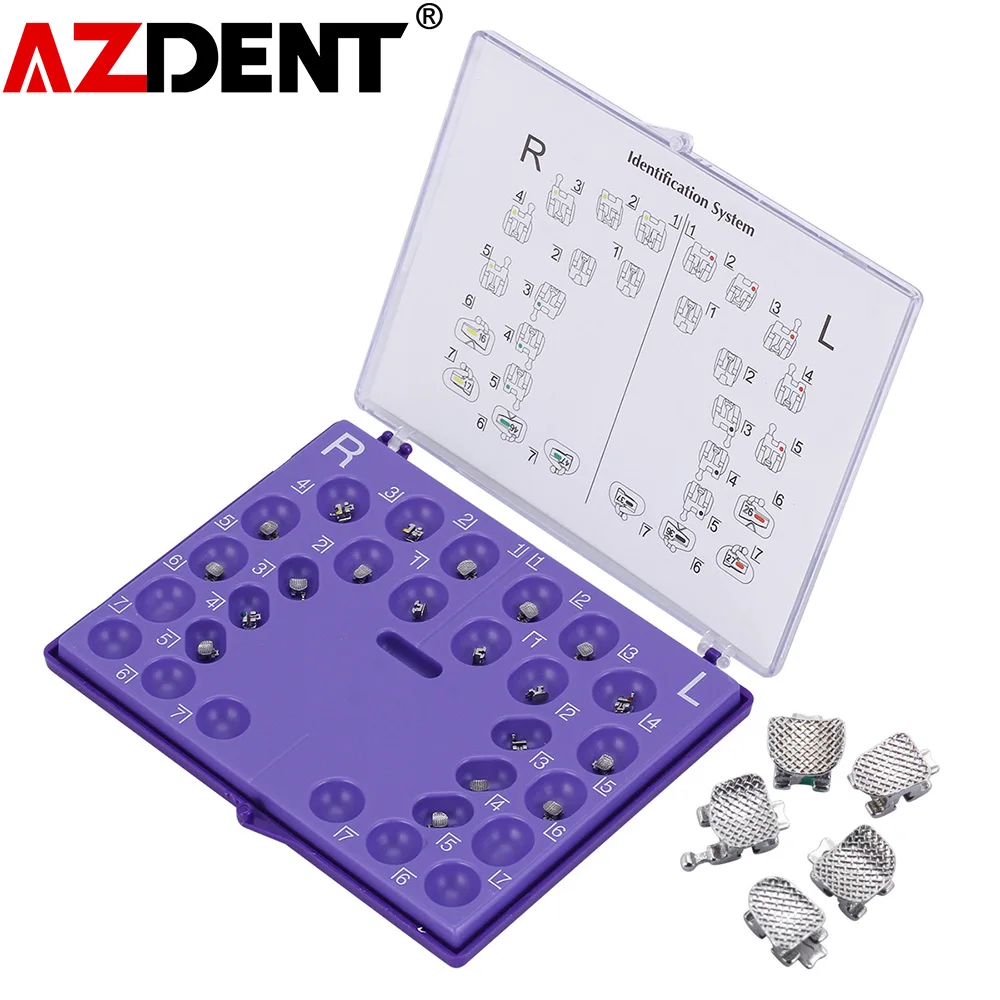 

Стоматологические Ортодонтические самолигирующие кронштейны Roth/MBT .022 крючки 345/3 Нержавеющая сталь