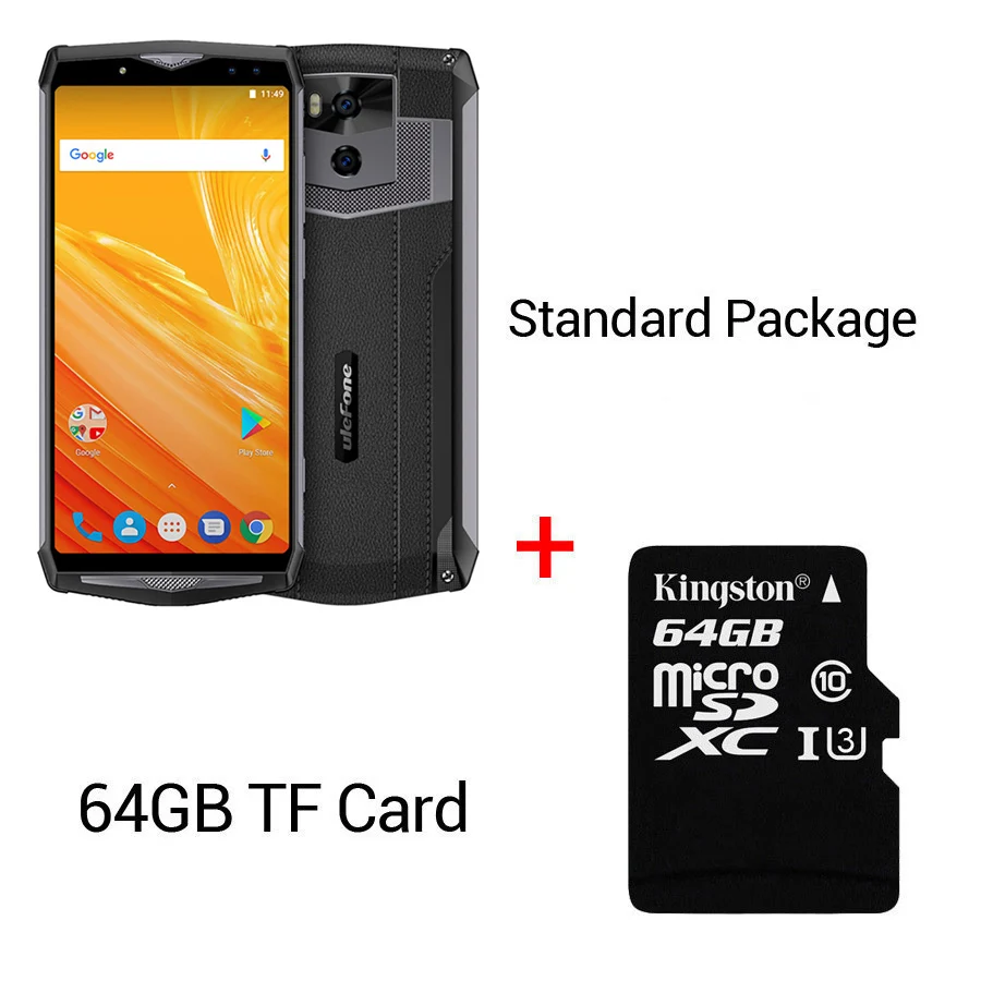 Black N 64GB Card Ulefone power 5 Face ID Беспроводная зарядка Android 8,1 MTK6763 Восьмиядерный 18:9 6,0 ''FHD 6 ГБ ОЗУ 64 Гб ПЗУ 13000 мАч мобильный телефон - Цвет: Black N 64GB Card