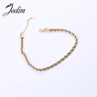 joolim jewelry pvd gold finish hip hop rope short necklace stylish stainless steel necklace