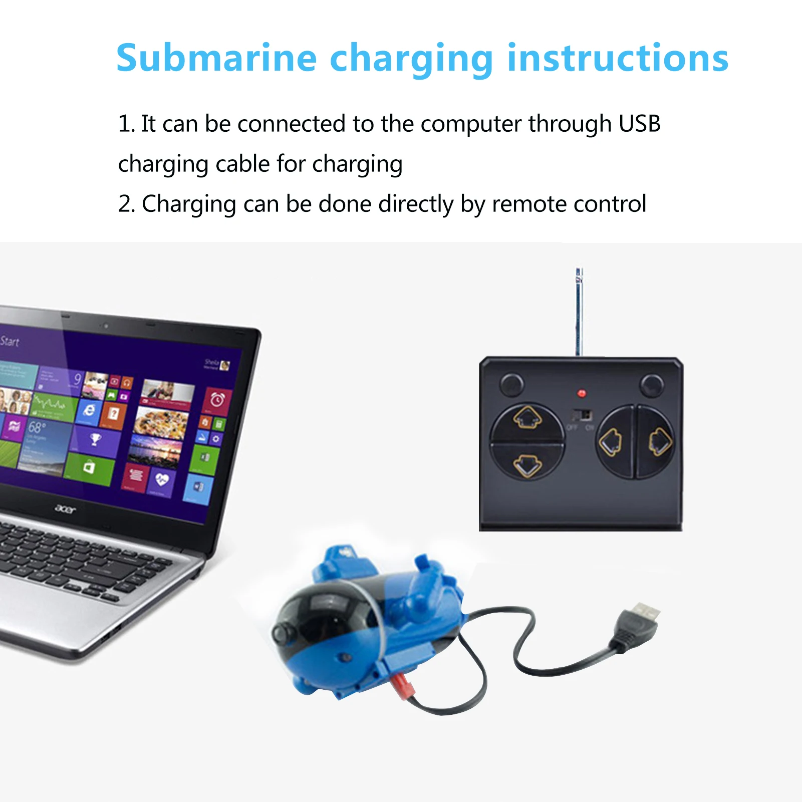 Обновленная версия радиоуправляемой подводной лодки скоростная электрическая