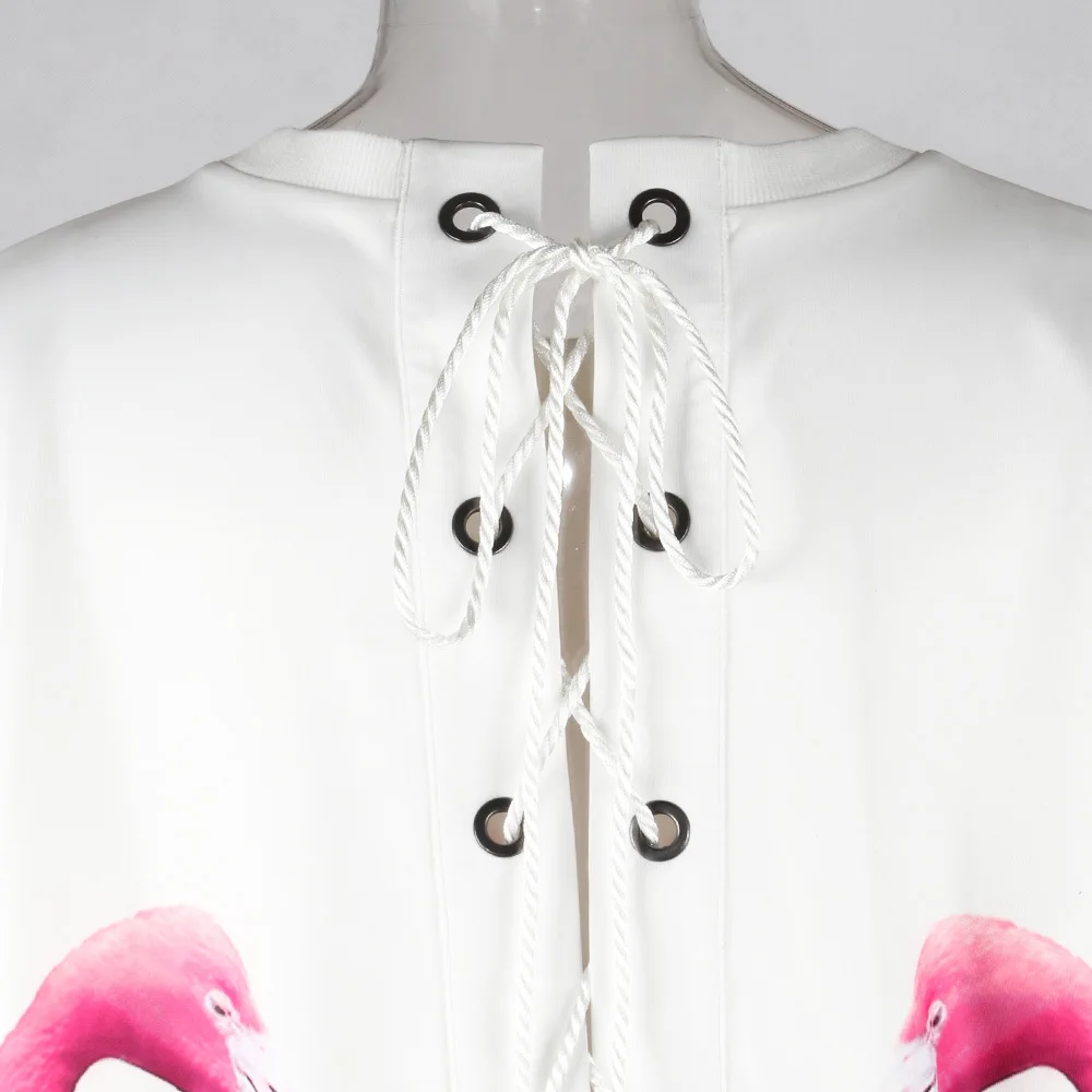 Модный стиль Фламинго цифровой печати Толстовка Повседневная с бейсбольной