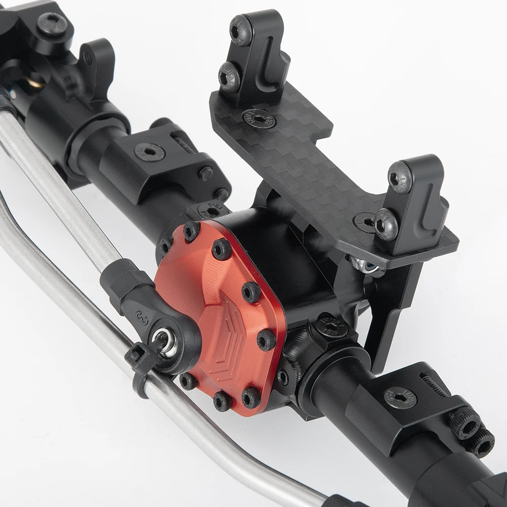 

YEAHRUN Complete Metal Alloy Front/Rear Straight Axle Upgrade Parts for 1/10 RC Crawler Car Axial SCX10 II 90046