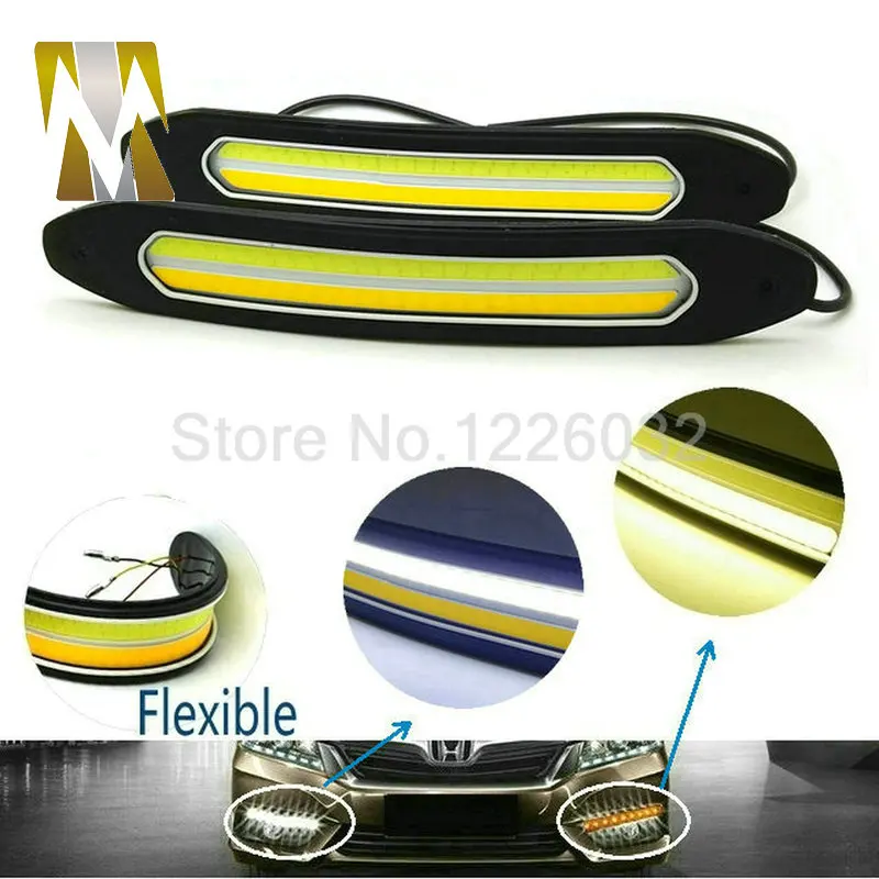 Гибкие Автомобильные дневные ходовые огни и поворотные светодиодсветодиодный DRL