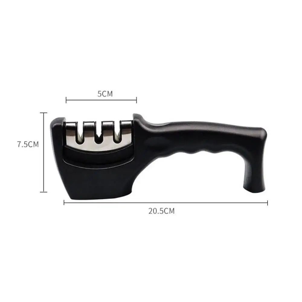

1Pc Household Manual Sharpener 3 Level Ceramic Protective Layer Kitchen Tool C7H4 Whetstone Steel Y7E9