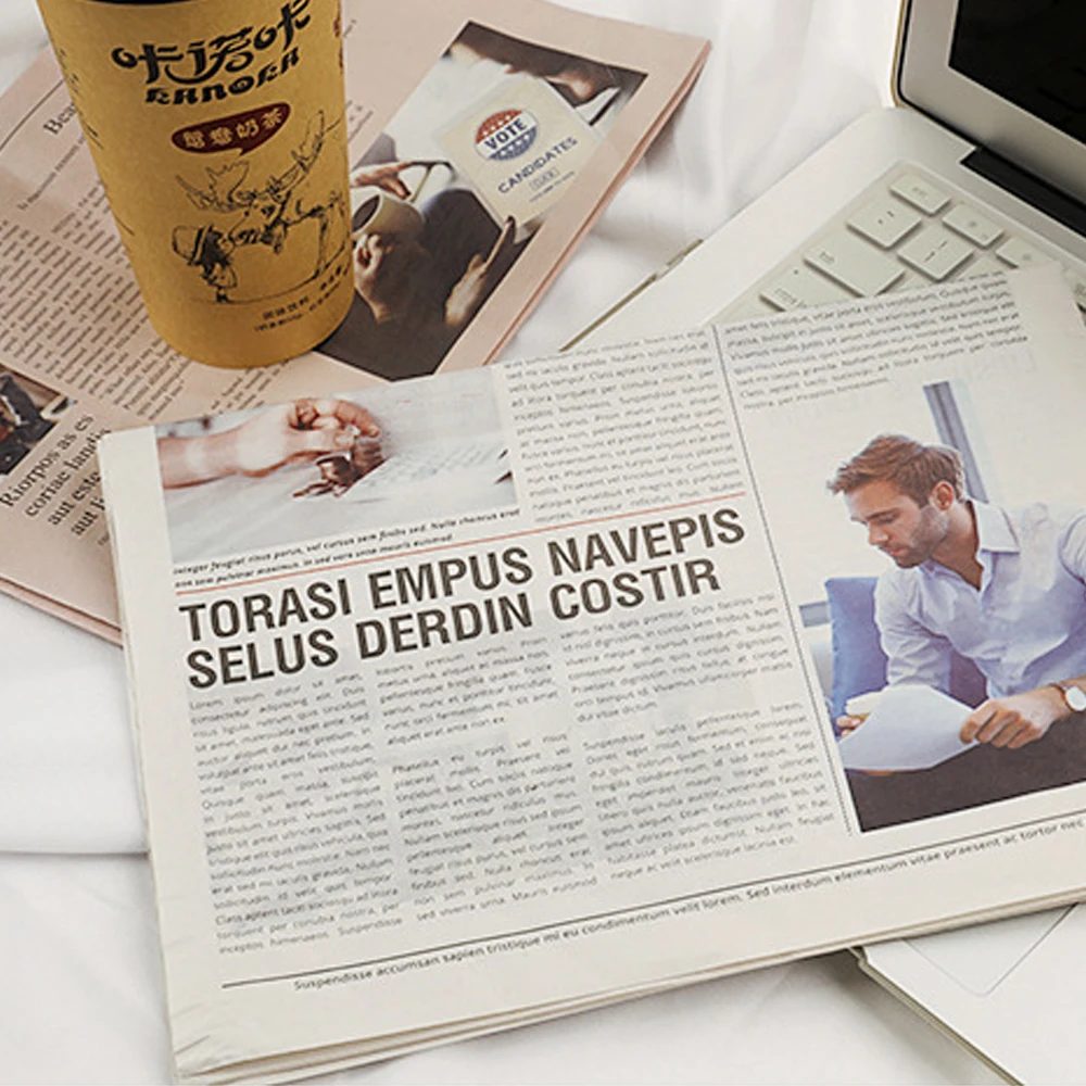 2 шт. винтажная английская бумага для новостей фотография фон Цветочная