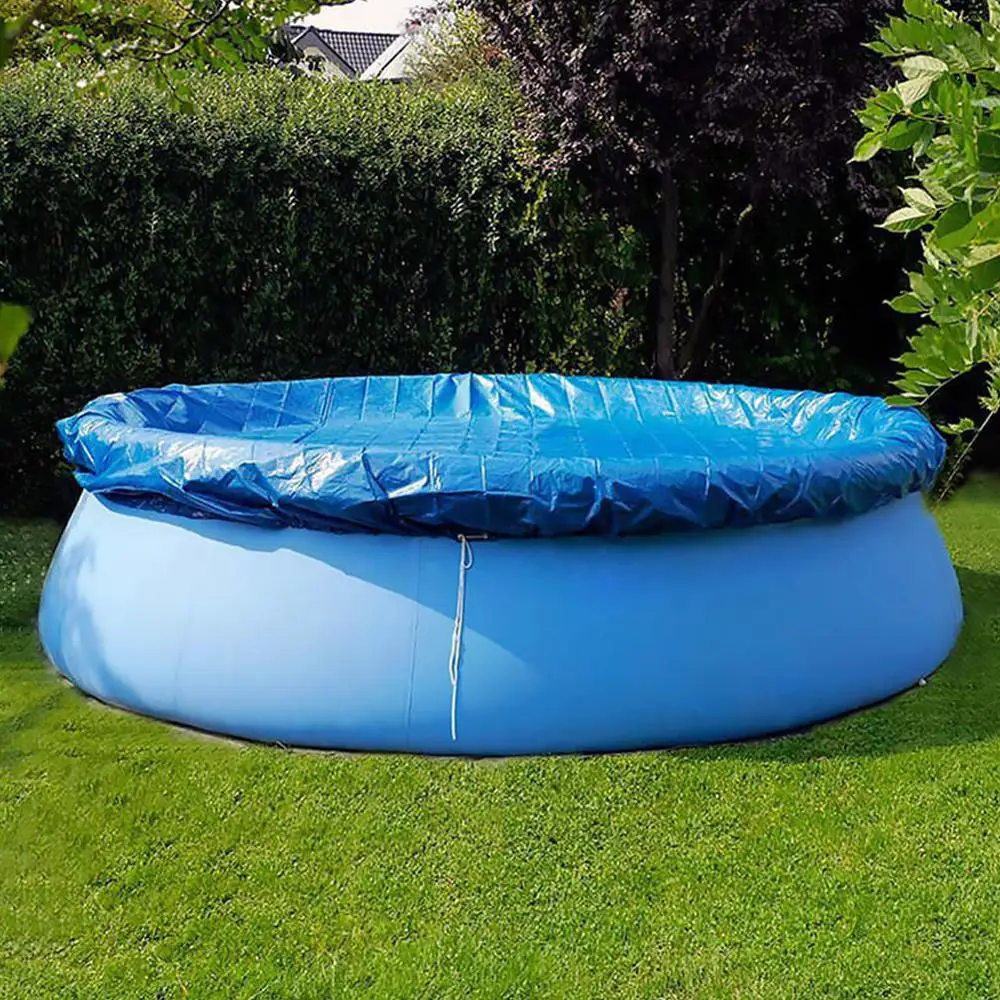 

Large Size Swimming Pool Cover Cloth Ground Oxford Cloth Cleaning Tools Dust Cover Round PE Woven Tarpaulin For Outdoor Garden