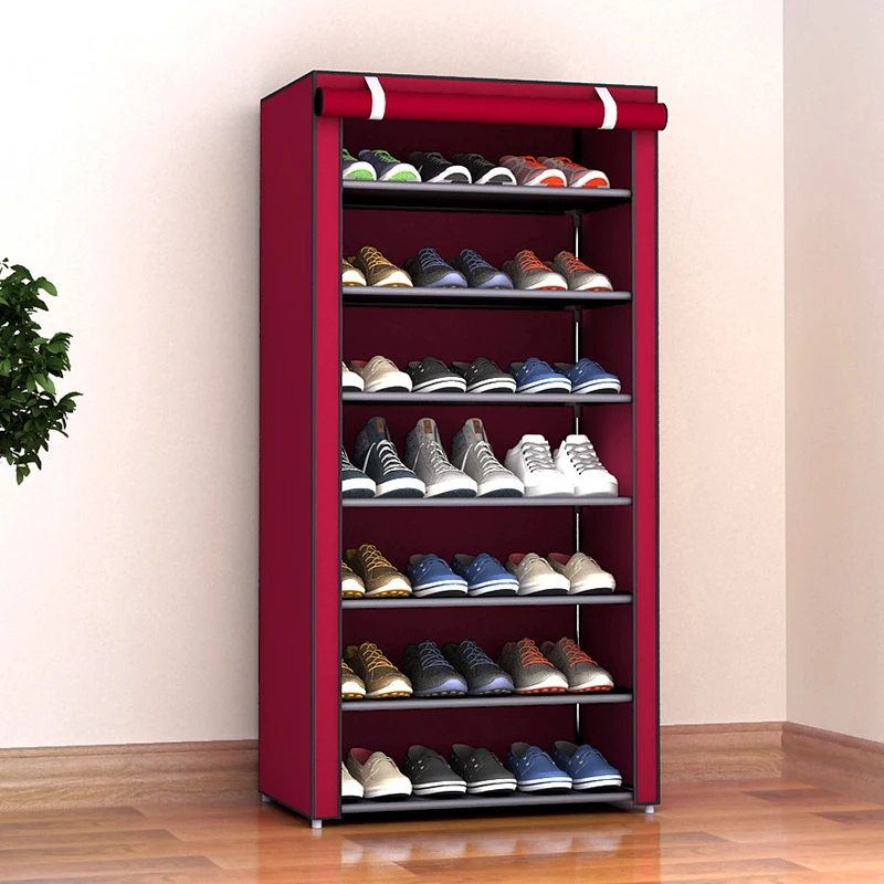 

Furniture Combination Shoe Cabinet Simple Cloth Fabric Storage Shoes Rack Folding Dust-proof Shoe Shelf DIY Furniture