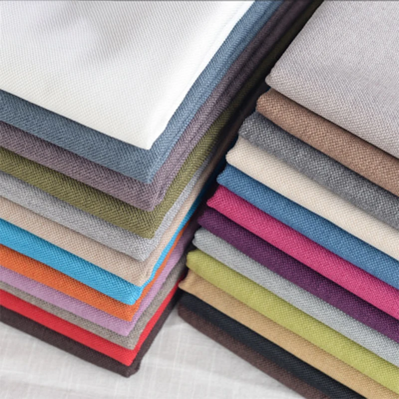 Разноцветная льняная ткань сделай сам одежда для шитья ручная работа диванная