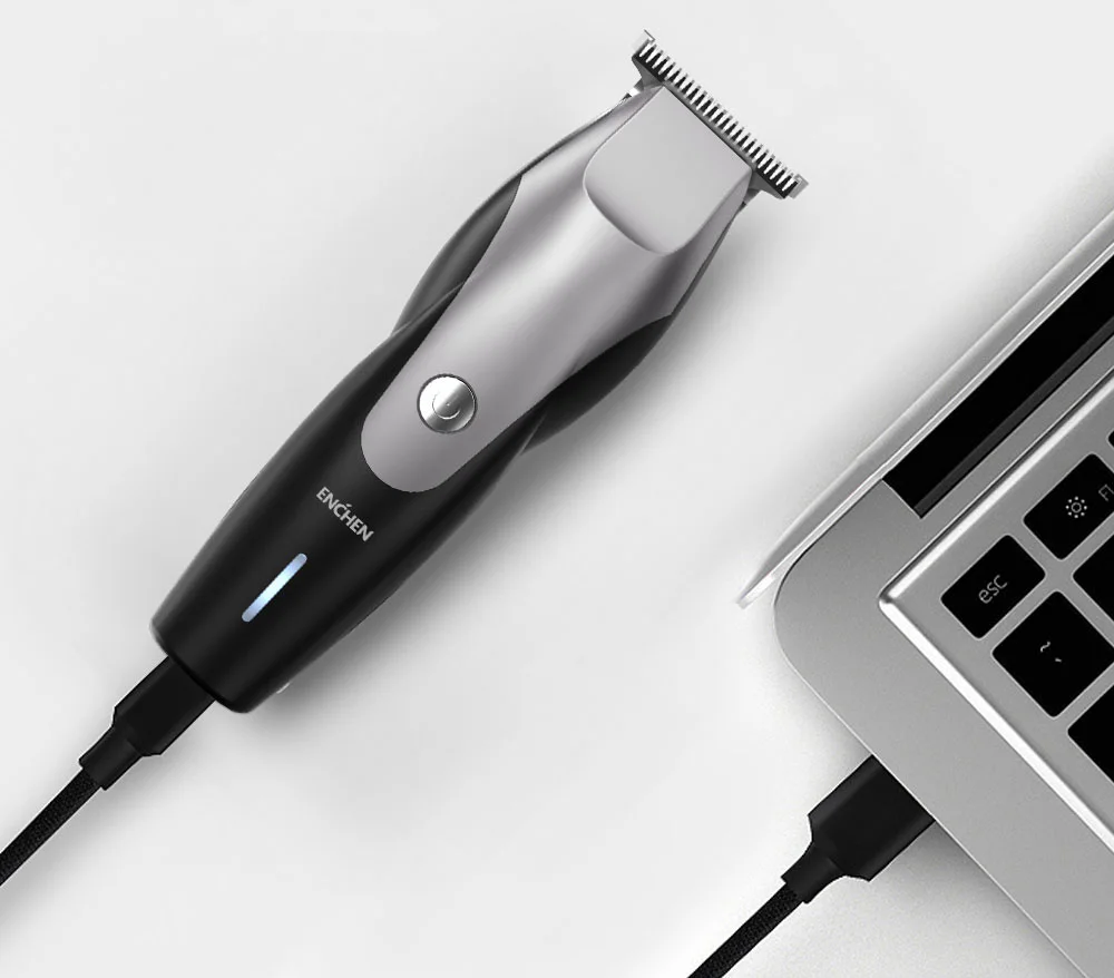 Xiaomi ENCHEN Hummingbird электрическая машинка для стрижки волос usb зарядка с низким уровнем шума триммер для волос с 3 щетками для волос черный для умного домашнего использования
