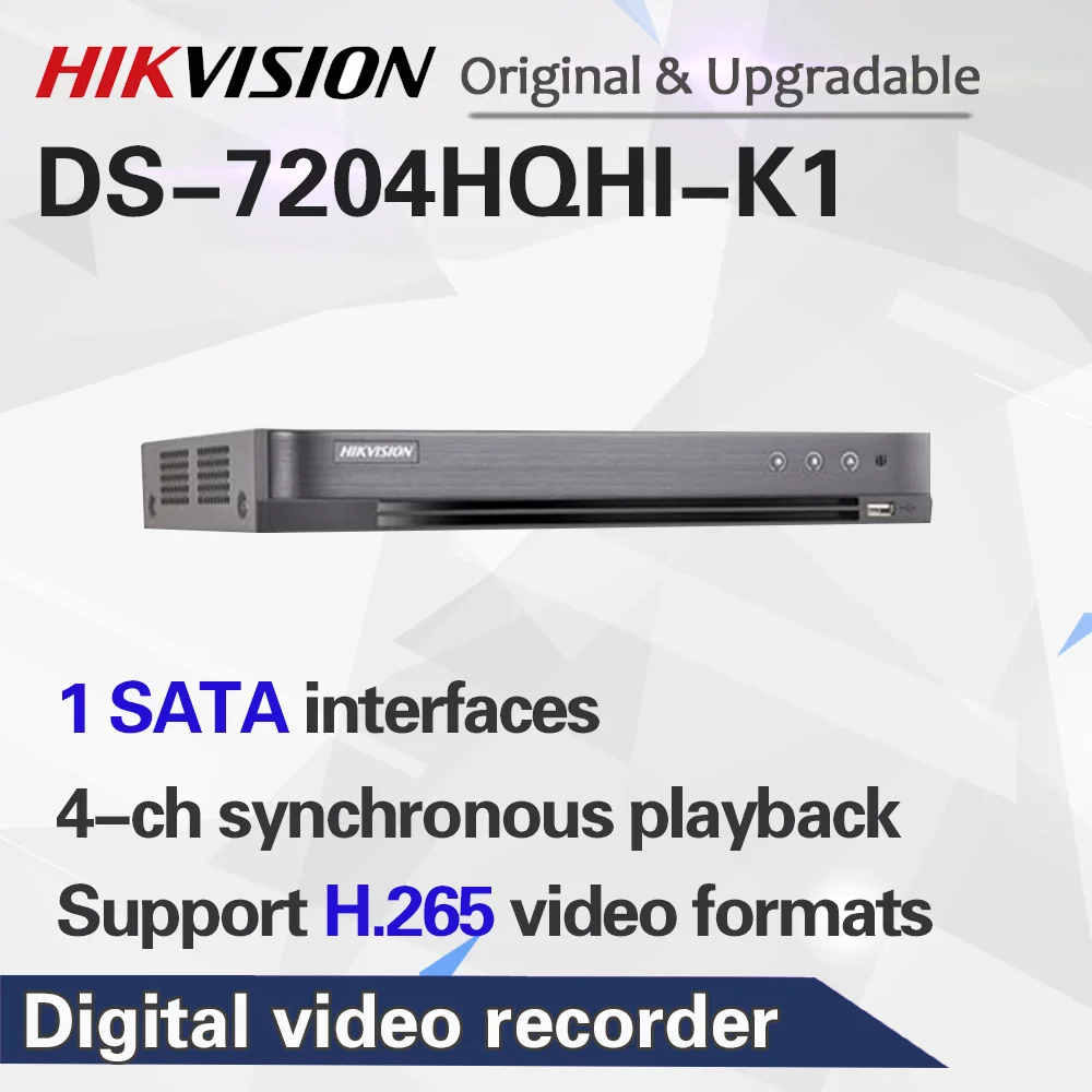 Original Hikvision 4MP Turbo HD DVR DS-7204HQHI-K1 4 In 1 Video Recorder For AHD CVI CVBS TVI Analog Camera