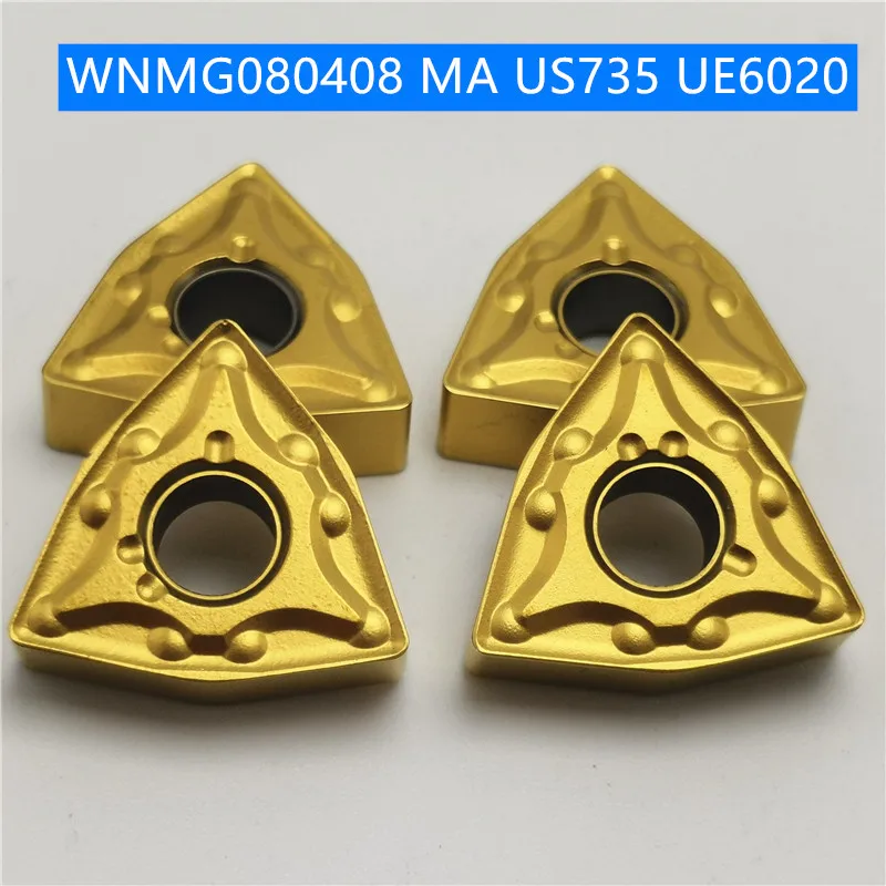 WNMG080404 WNMG080408 MA VP15TF UE6020 US735 внешние токарные инструменты карбидная вставка токарный станок резак инструмент wnmg 080404 токарная пластина