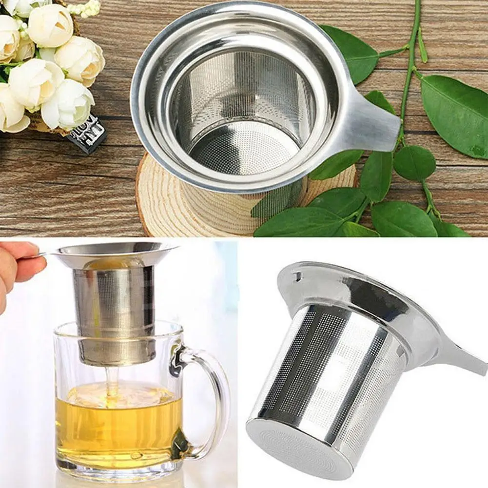 

Steel Reusable Mesh Tea Infuser Tea Strainer Loose Tea Filter Accessories Drinkware Spice Kitchen Teapot Leaf Q1H5