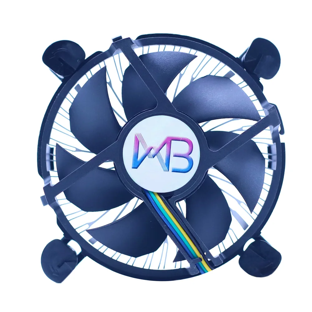 Бесшумный кулер для процессора Intel 4 pin тихий охлаждающий вентилятор Радиатор LGA