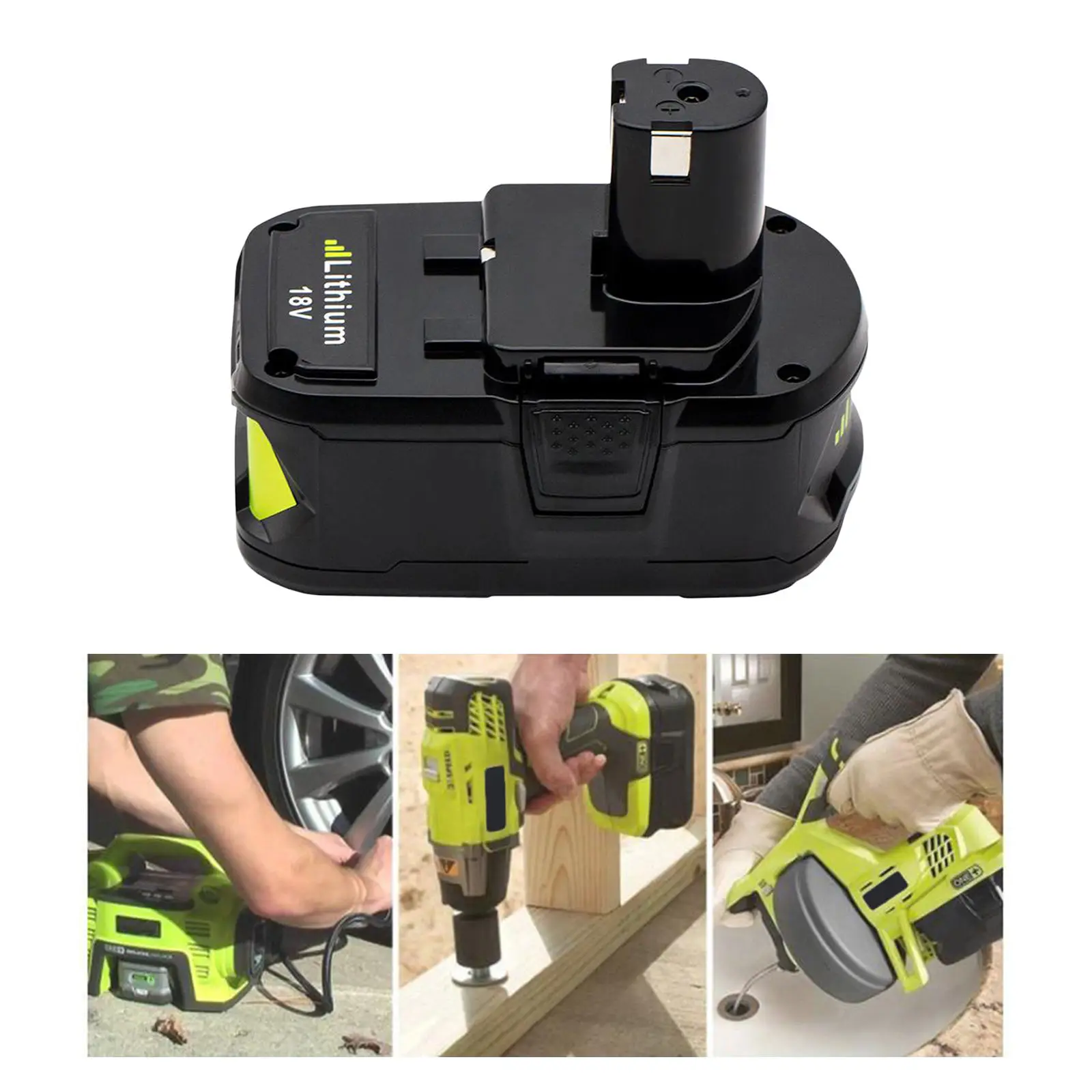 

Cordless Tools Replacement Li-ion Battery for Ryobi BPL-1820G BPL18151 P102 P104 P107, 18V Extended Capacity