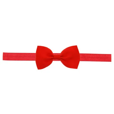 Red Лента ручной работы сделай сам Детская повязка на голову для малышей детей Детские аксессуары для волос девочка новорожденный банты повязка с бантом Тюрбан-тиара - Color: Red