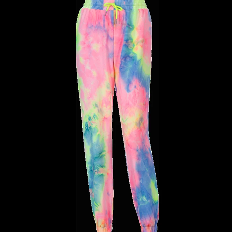 

2020 New Fashion Jogger Baggy Pants Women Multicolor Track Pants Slim Streetwear Trousers For Lady Tie Dye Printed Sweatpants