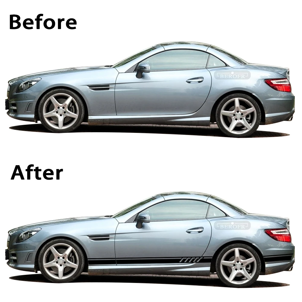 Автомобильная дверь боковая юбка полоса кузова 507 стильная наклейка комплект для