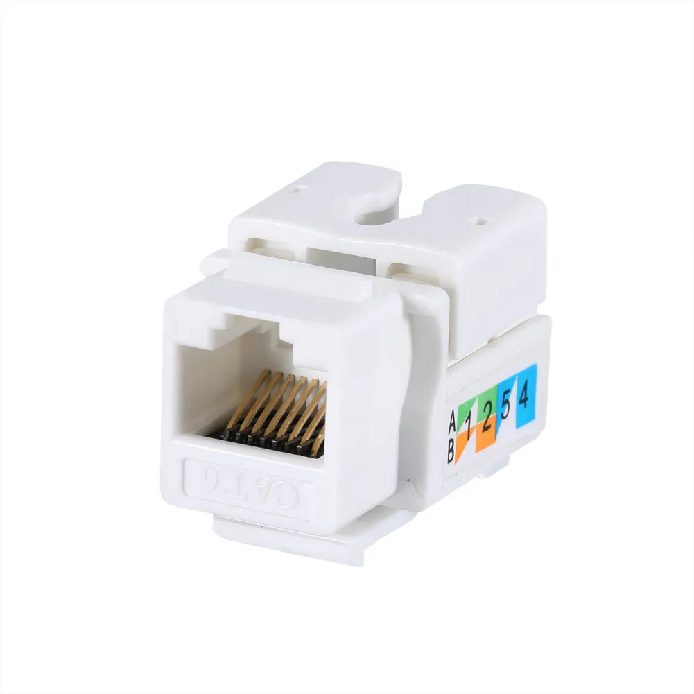 50 шт. Универсальный Cat6 RJ45 Keystone Jack Дырокол стенд Ethernet модуль муфта HSJ-19 |