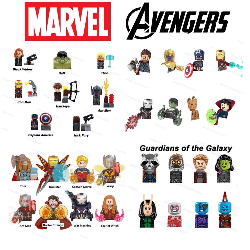Детский конструктор Мстители Диснея кубики MARVEL супергерой Железный человек