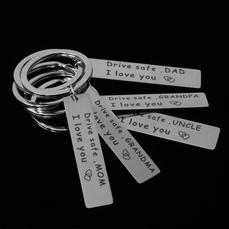 FIMAODZ безопасность вождения футболки для папы мамы брелок I Love You