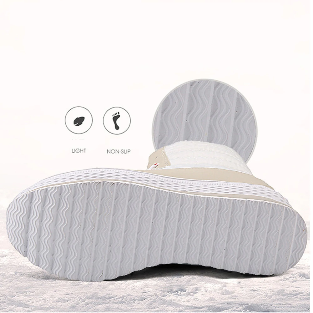 SARAIRIS Winter Waterproof Snow Boots Woman Add Fur Warm Ladies Shoes Woman Fashion Thick Heels Lace Up Boots Female Size 35-42