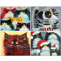 gatyztory paint by numbers kits for adults kids color cats canvas painting animals acrylic paints decorative frames home decor