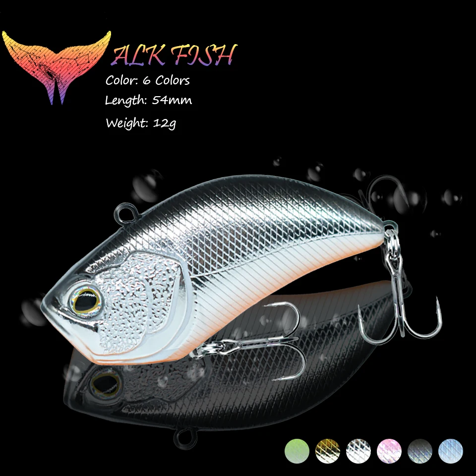 

WALK FISH 54mm/12g VIB Fishing Lure Metal Vibration Fishing Baits Full Water Layer Wobbler Artificial Baits For Bass Pike Tools