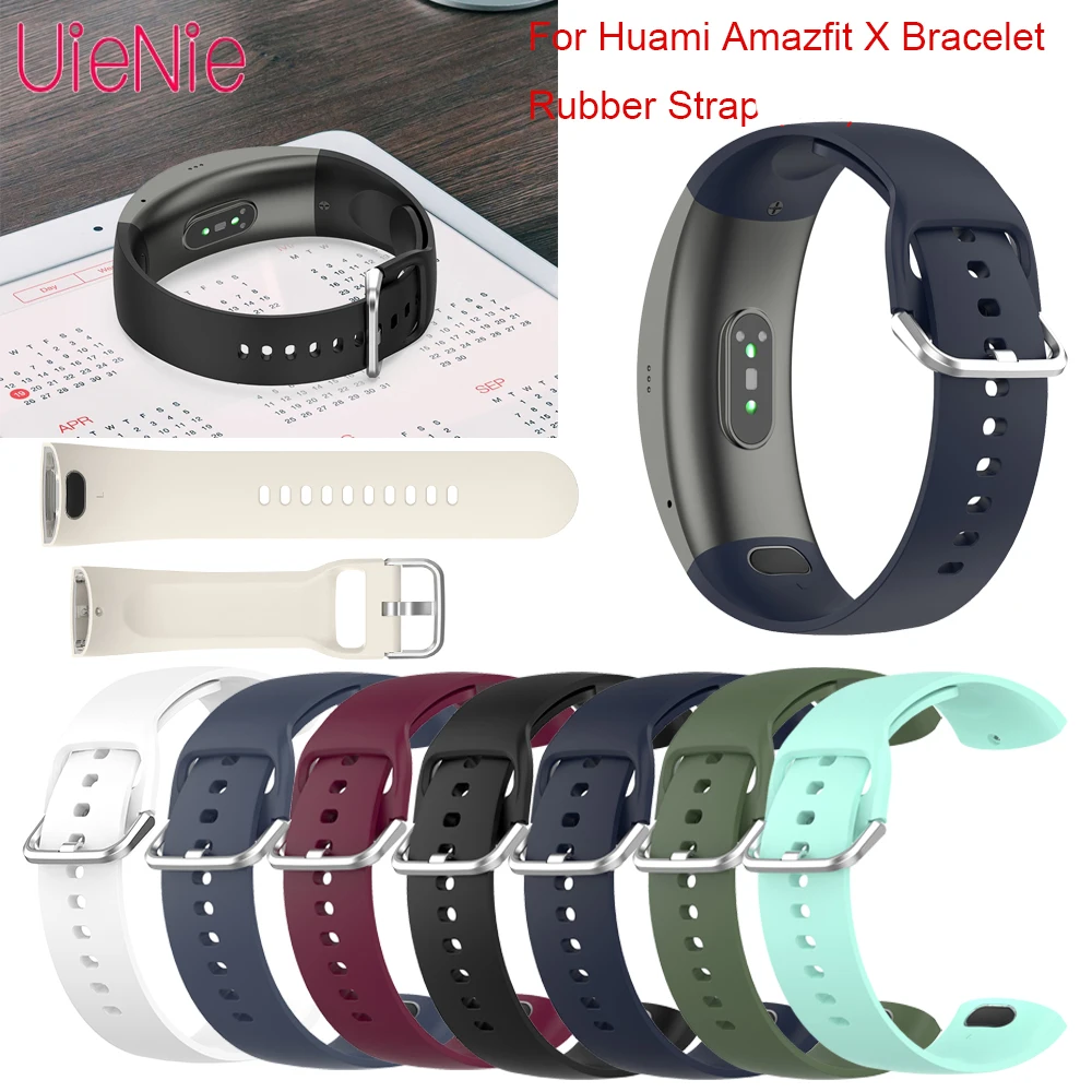 

Pure Color Silicone Strap For Huami Amazfit X Bracelet High Quality Classic Smartwatch Large Size Wristband Watch Accessories