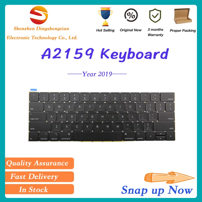 Новая клавиатура для ноутбука A2159 английская и американская раскладка MacBook Pro Retina